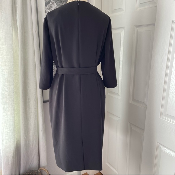 NWT Madeleine Black Dress With 3/4 Length Sleeves, Size 14 - Picture 3 of 14